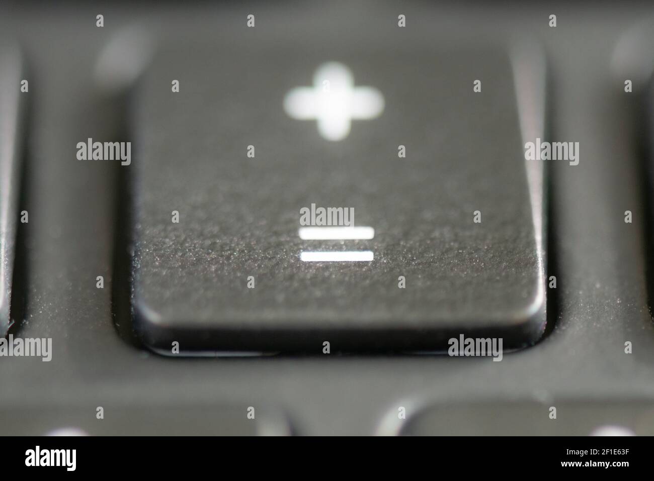 Equals plus key on a laptop keyboard Stock Photo - Alamy