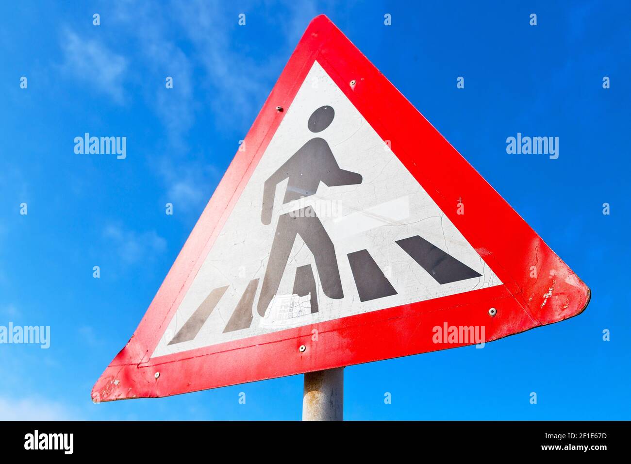 In south africa street signal of zebra crossing Stock Photo Alamy