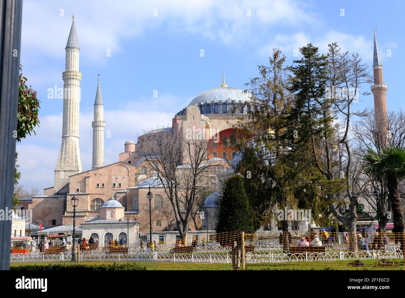 Facade, outside of Hagia sophia mosque now,before museum and ancient ...