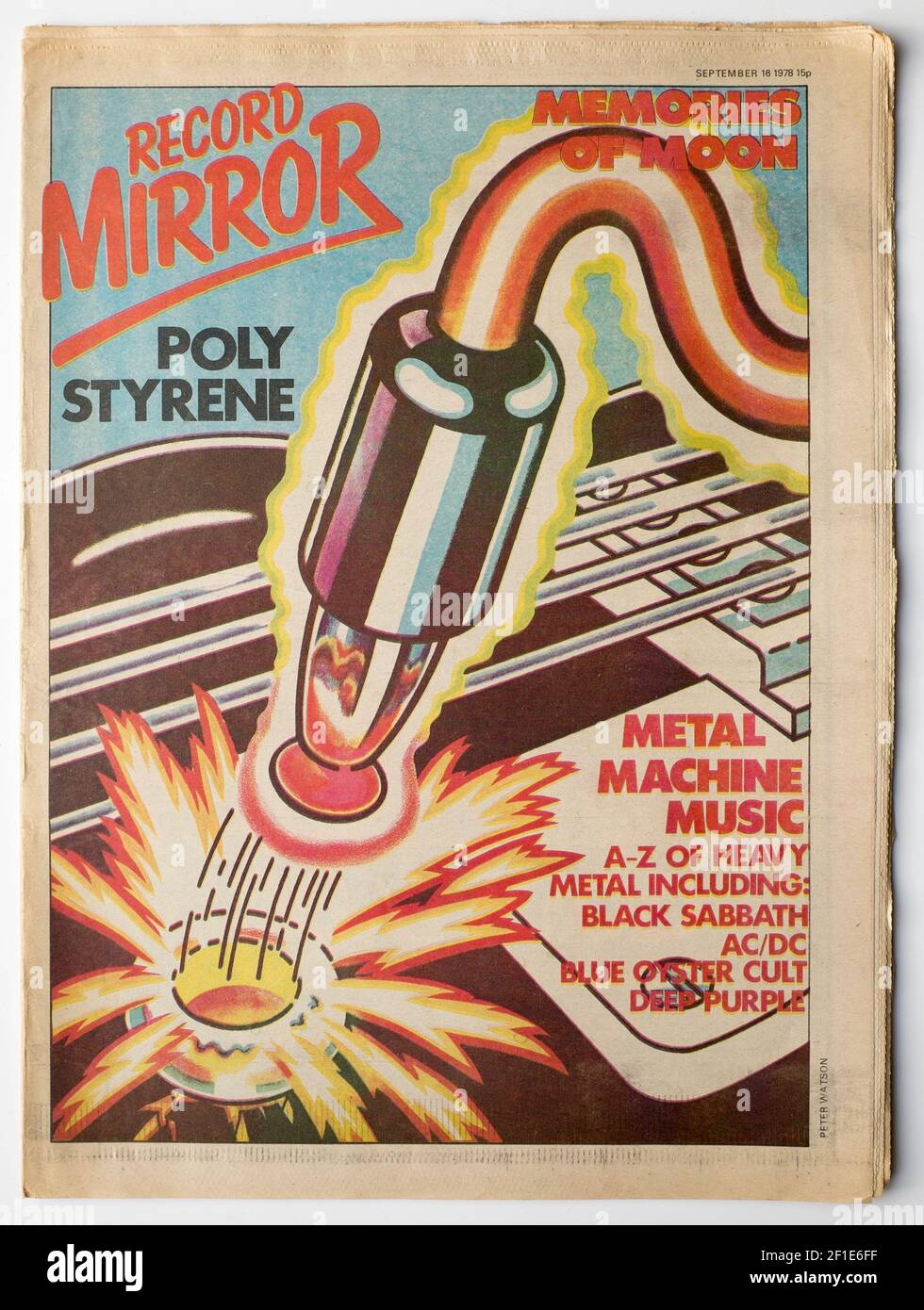 Old Vintage 1970s Edition of Record Mirror Pop Music Magazine Stock Photo