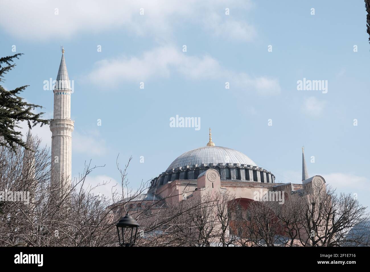 Facade, outside of Hagia sophia mosque now,before museum and ancient ...