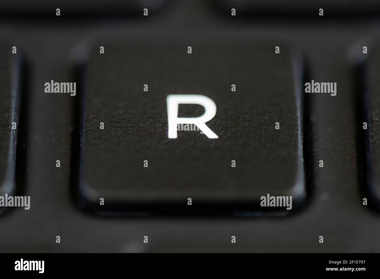Letter R key on a laptop keyboard Stock Photo Alamy
