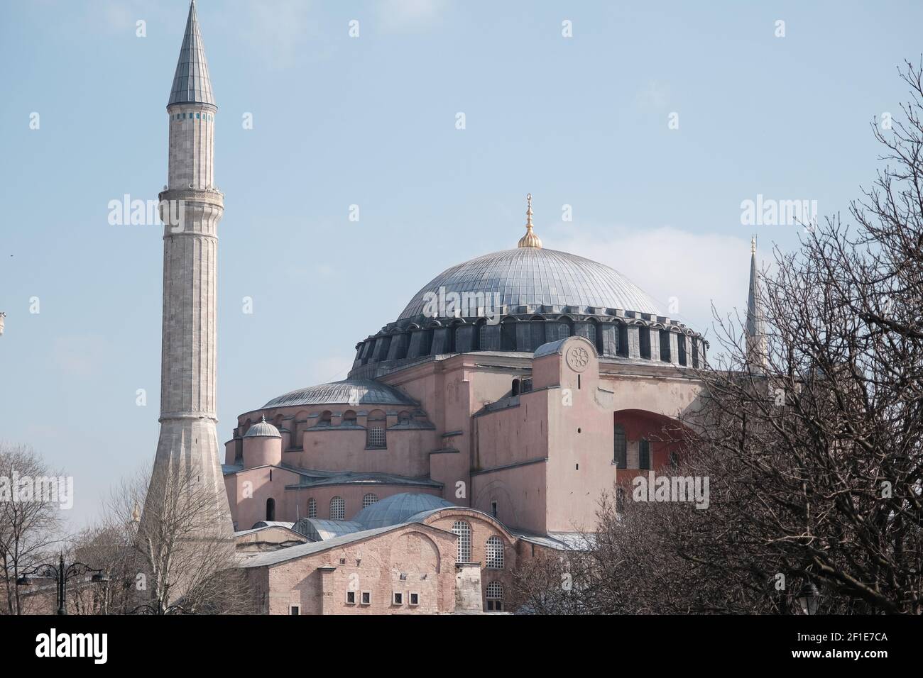 Facade, outside of Hagia sophia mosque now,before museum and ancient ...