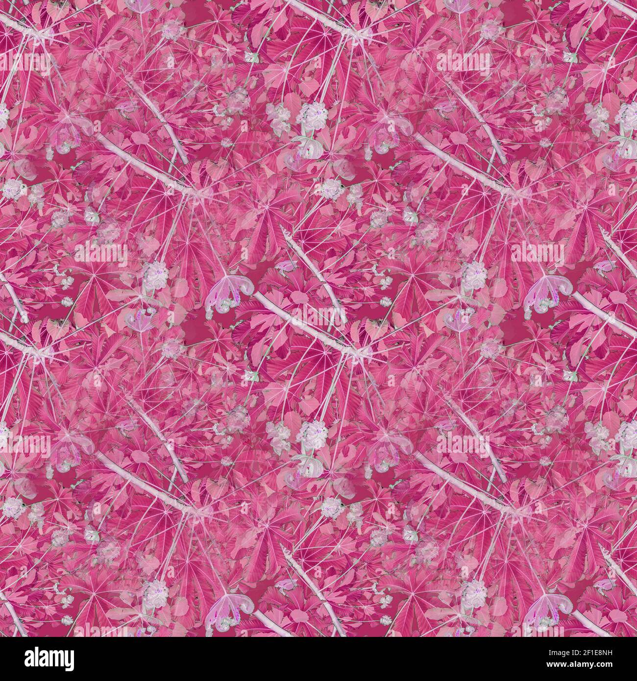 Pink Tropical Seamless Pattern Stock Photo - Alamy