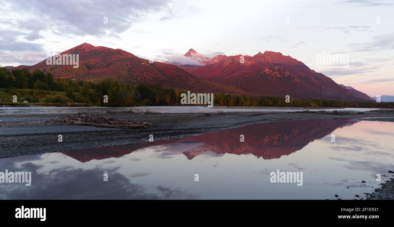 Lazy Mountain MatanuskaSusitna Borough Alaska United States Sunset