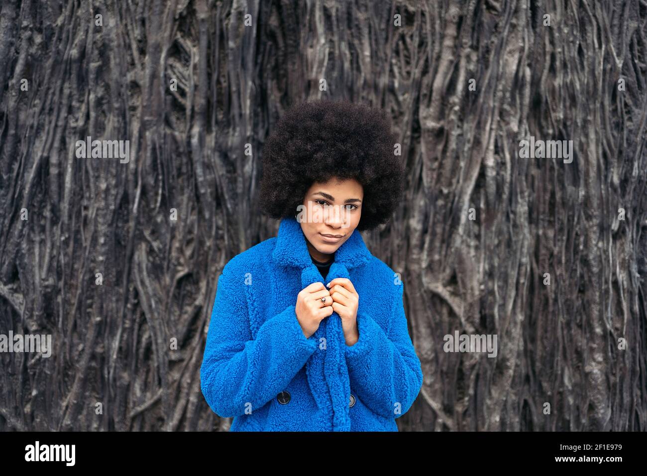 Stock photo of beautiful african american girl posing and looking at ...