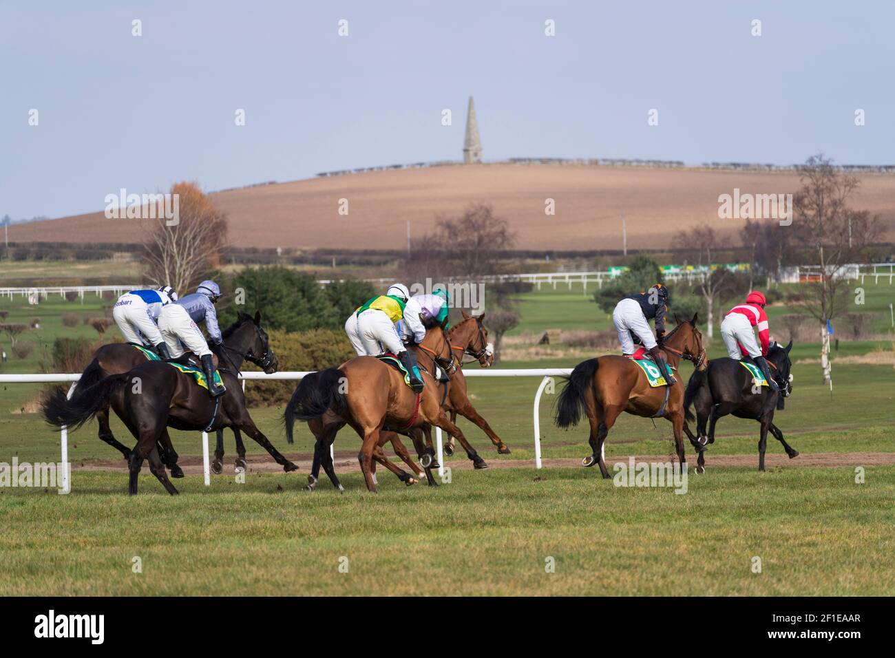 Kelso Races Scotland. Riders during the richest race day (to date) in