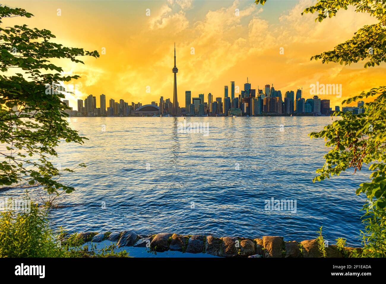 Toronto skyline with CN Tower, Canada Stock Photo Alamy