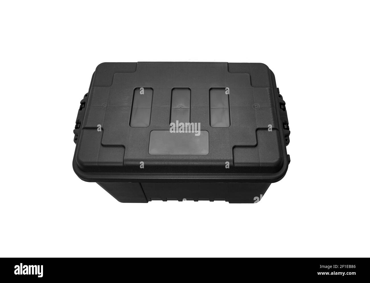 Plastic box with locks isolate on a white background. A container for