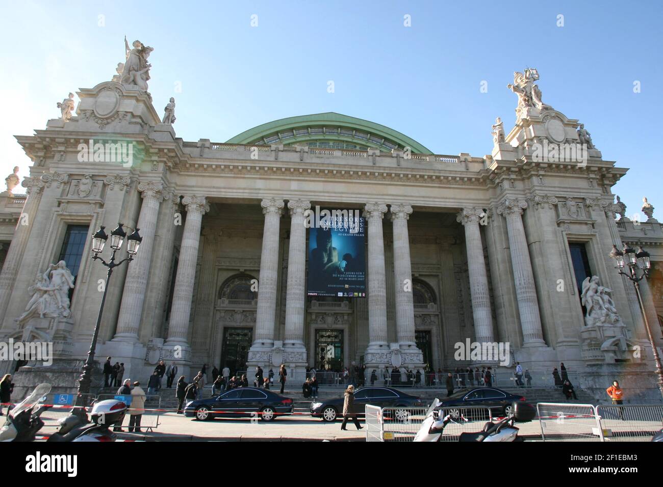 File photo dated February 15, 2007 of the Grand Palais in Paris, France. The Grand Palais, a Mecca for the arts and sciences for 120 years in the heart of Paris, will begin its renovation from top to bottom on Friday. The listed complex, comprising three buildings built for the 1900 Universal Exhibition, will reopen partially in the spring of 2024 (for the nave and adjoining galleries) and completely in the spring of 2025. Photo by ABACAPRESS.COM Stock Photo