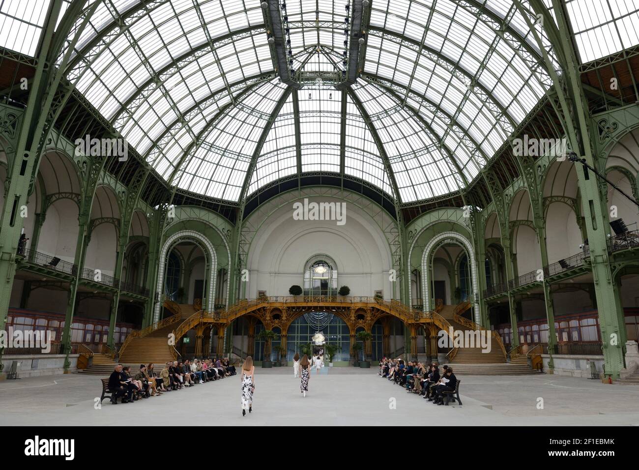 File photo dated May 03, 2019 of models walking the runway during the Chanel  Cruise Collection 2020 show at the Grand Palais in Paris, France . The Grand  Palais, a Mecca for