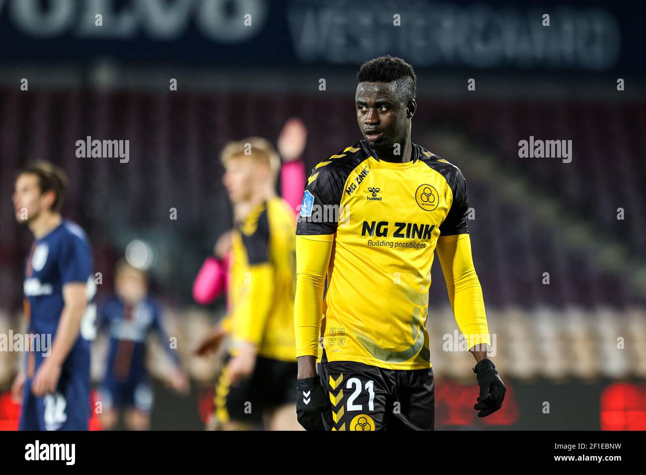 Farum, Denmark. 7th Mar, 2021. James Gomez (21) of AC Horsens seen during  the 3F Superliga match between FC Nordsjaelland and AC Horsens in Right to  Dream Park in Farum. (Photo Credit: