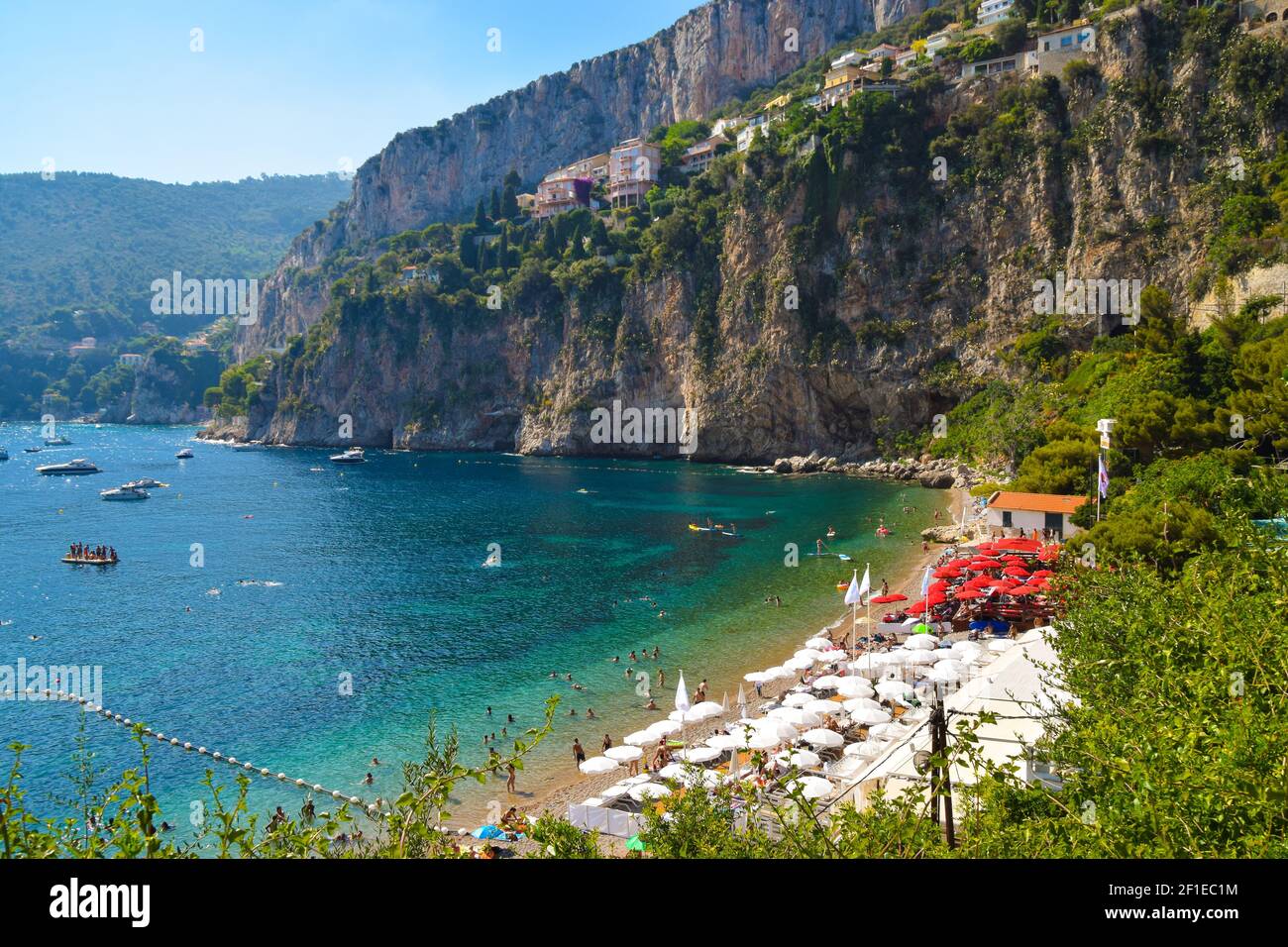 Scenic view of Mala Beach and coast. Cap d`Ail, South of France Stock Photo  - Alamy