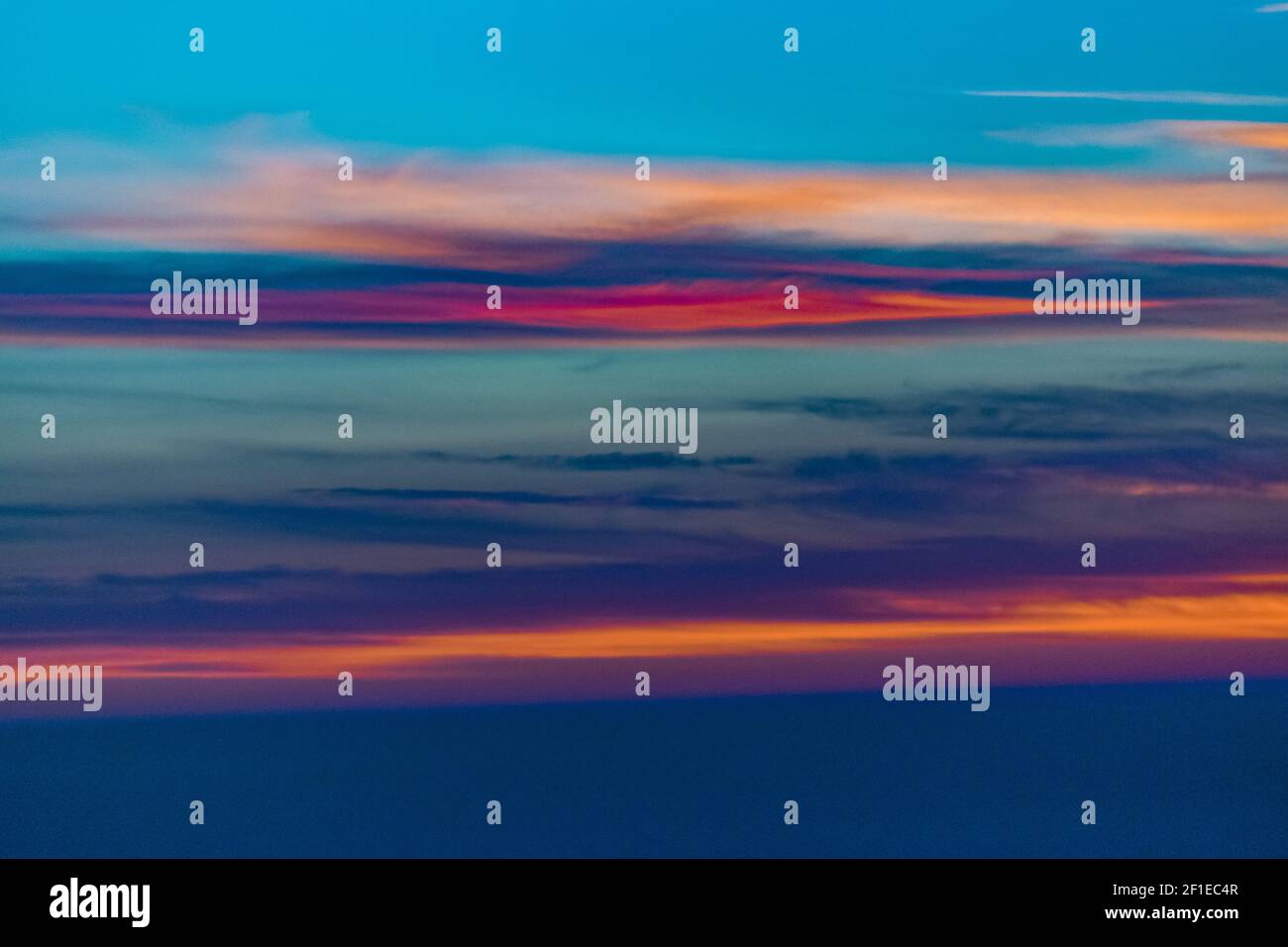 Cloudscape Sunset Scene Stock Photo