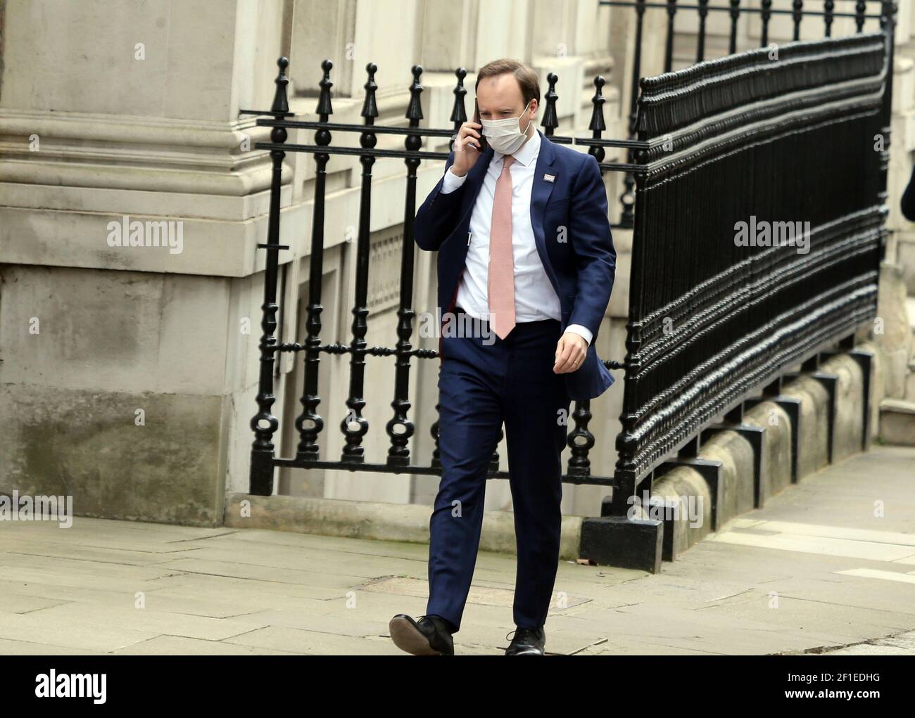 London, England, UK. 8th Mar, 2021. Secretary of State for Health and Social Care MATT HANCOCK is seen at Downing Street. Credit: Tayfun Salci/ZUMA Wire/Alamy Live News Stock Photo