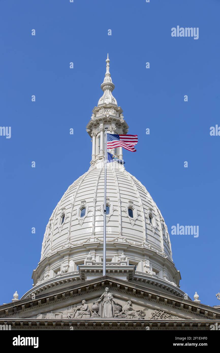 Michigan State Capitol Stock Photo