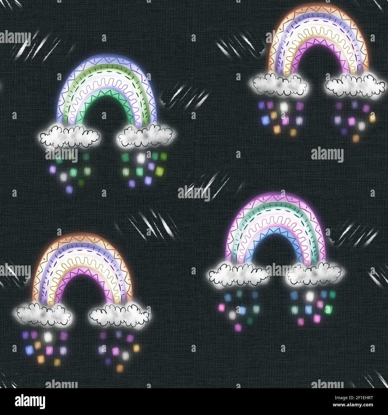 In Rainbows Pattern Set cute rainbows in hi-res stock photography and images - Alamy
