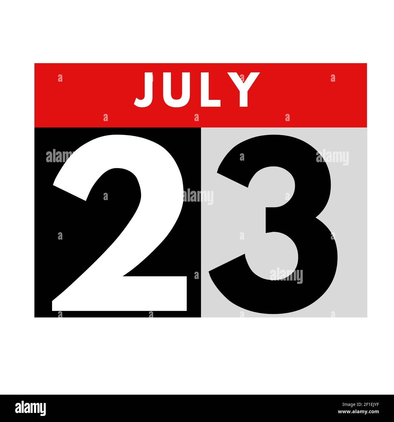July 23 . flat daily calendar icon .date ,day, month .calendar for the ...