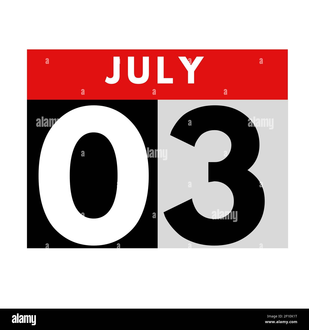 July 3 . flat daily calendar icon .date ,day, month .calendar for the