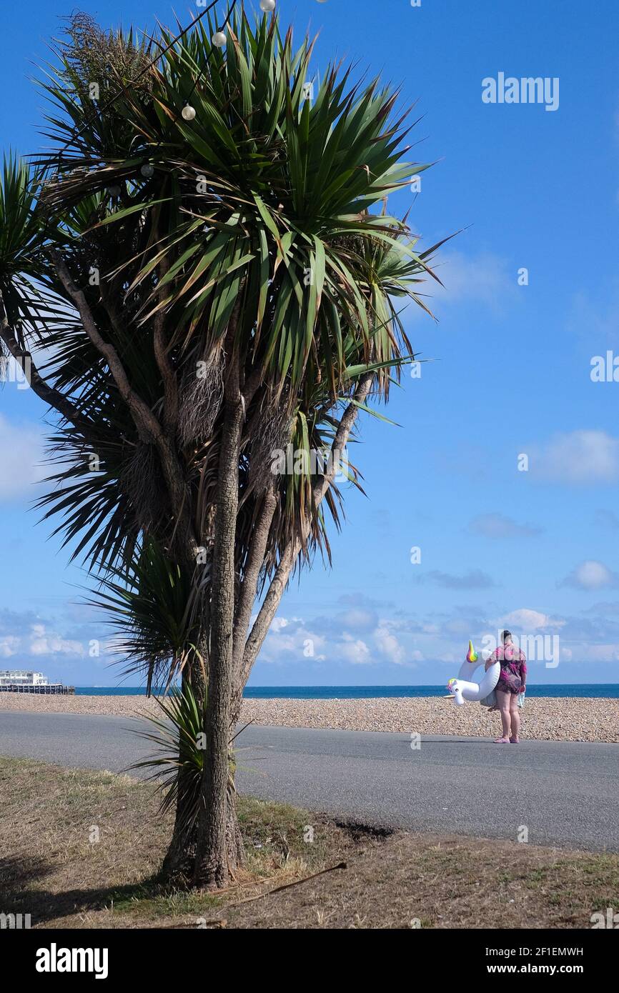 A general view of Worthing Seafront, West Sussex. Photo credit should read: Katie Collins/EMPICS/Alamy Stock Photo