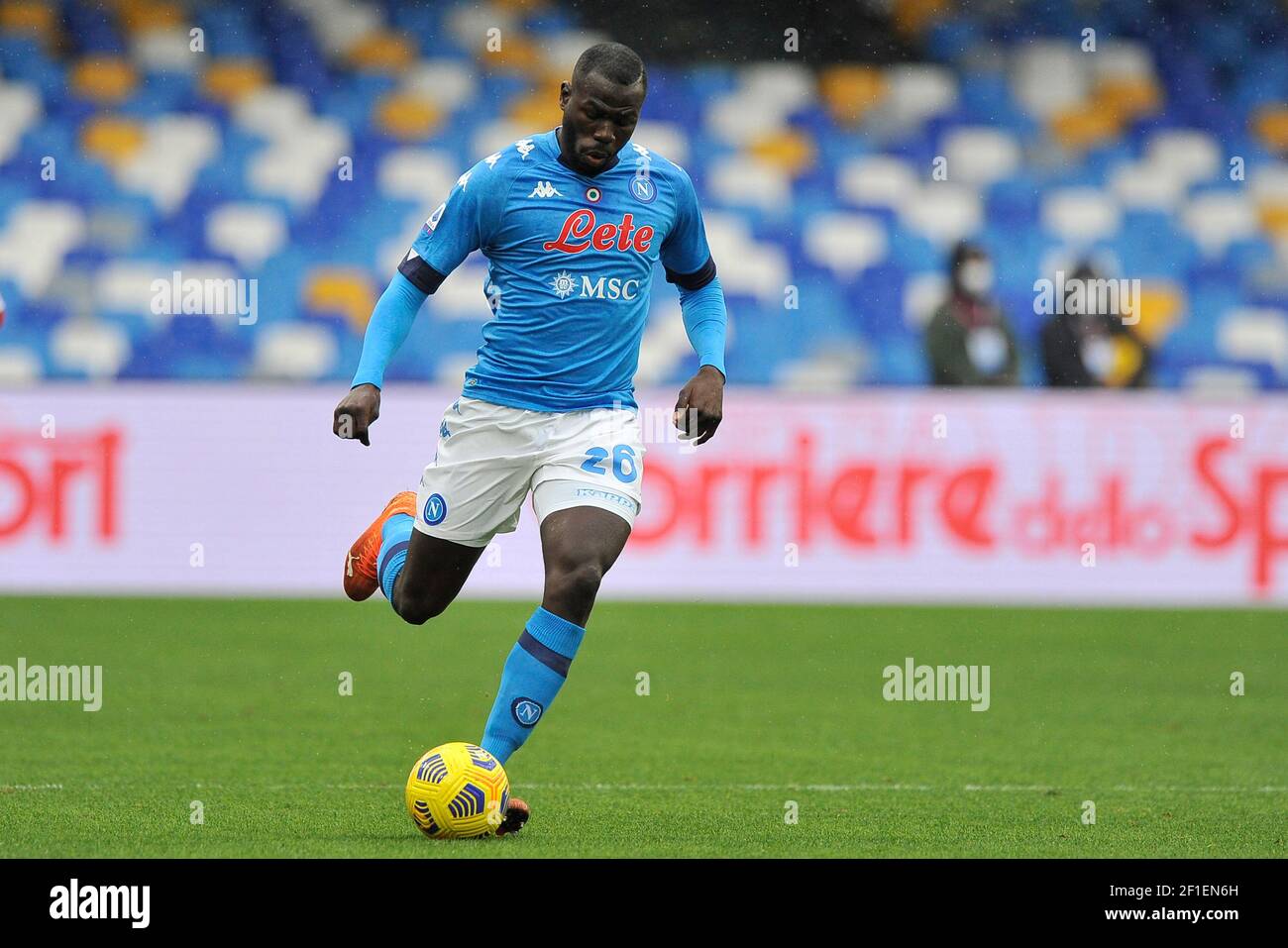 Kalidou Koulibaly player of Napoli, during the match of the Italian football league Serie A between Napoli vs Fiorentina final result 5-0, match playe Stock Photo
