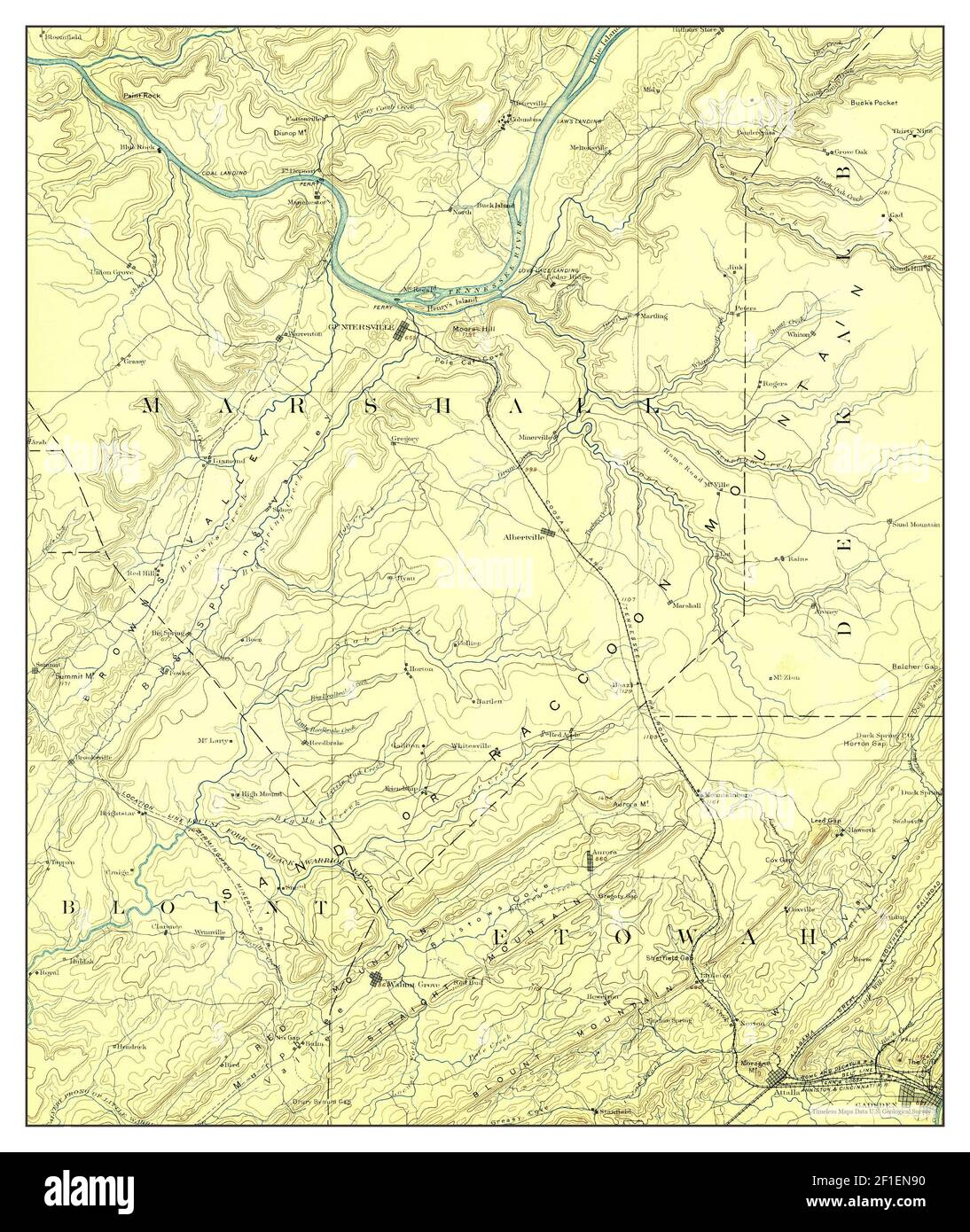 Gadsden Alabama Map 1892 1125000 United States Of America By Timeless Maps Data Us 4920