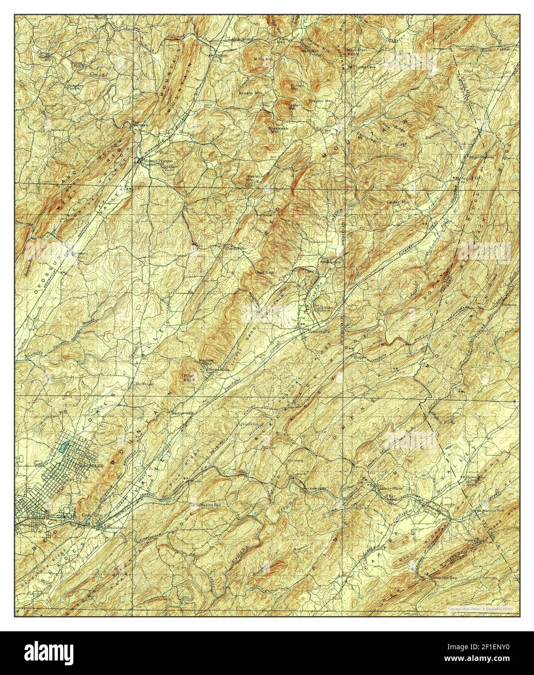 Leeds, Alabama, map 1907, 162500, United States of America by Timeless