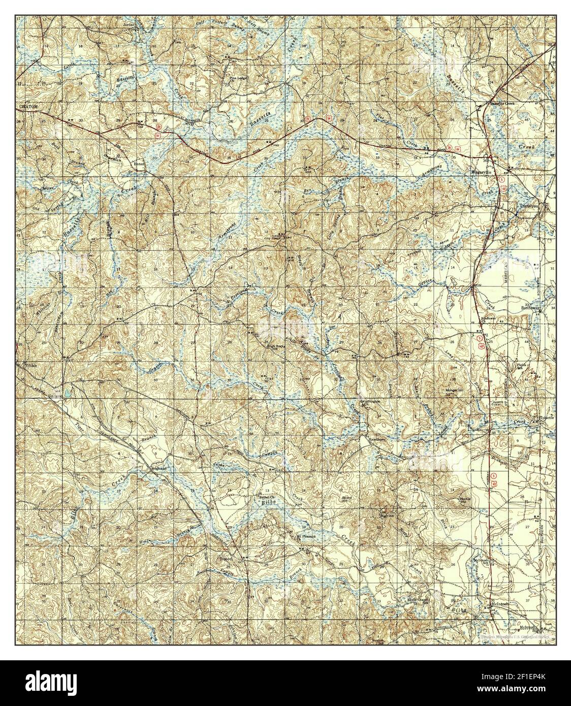 McIntosh, Alabama, map 1944, 162500, United States of America by