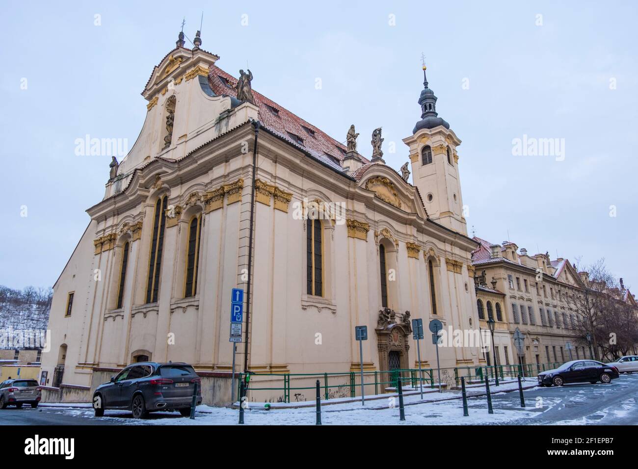 Kostel svatého Šimona a Judy, Church of St Simon and Jude, old town, Prague, Czech Republic Stock Photo