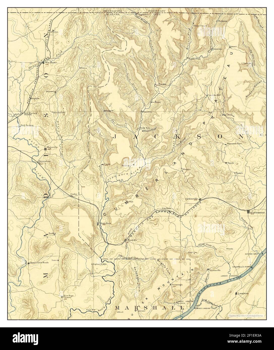 Jackson County Alabama Map Scottsboro Alabama Map High Resolution Stock Photography And Images - Alamy