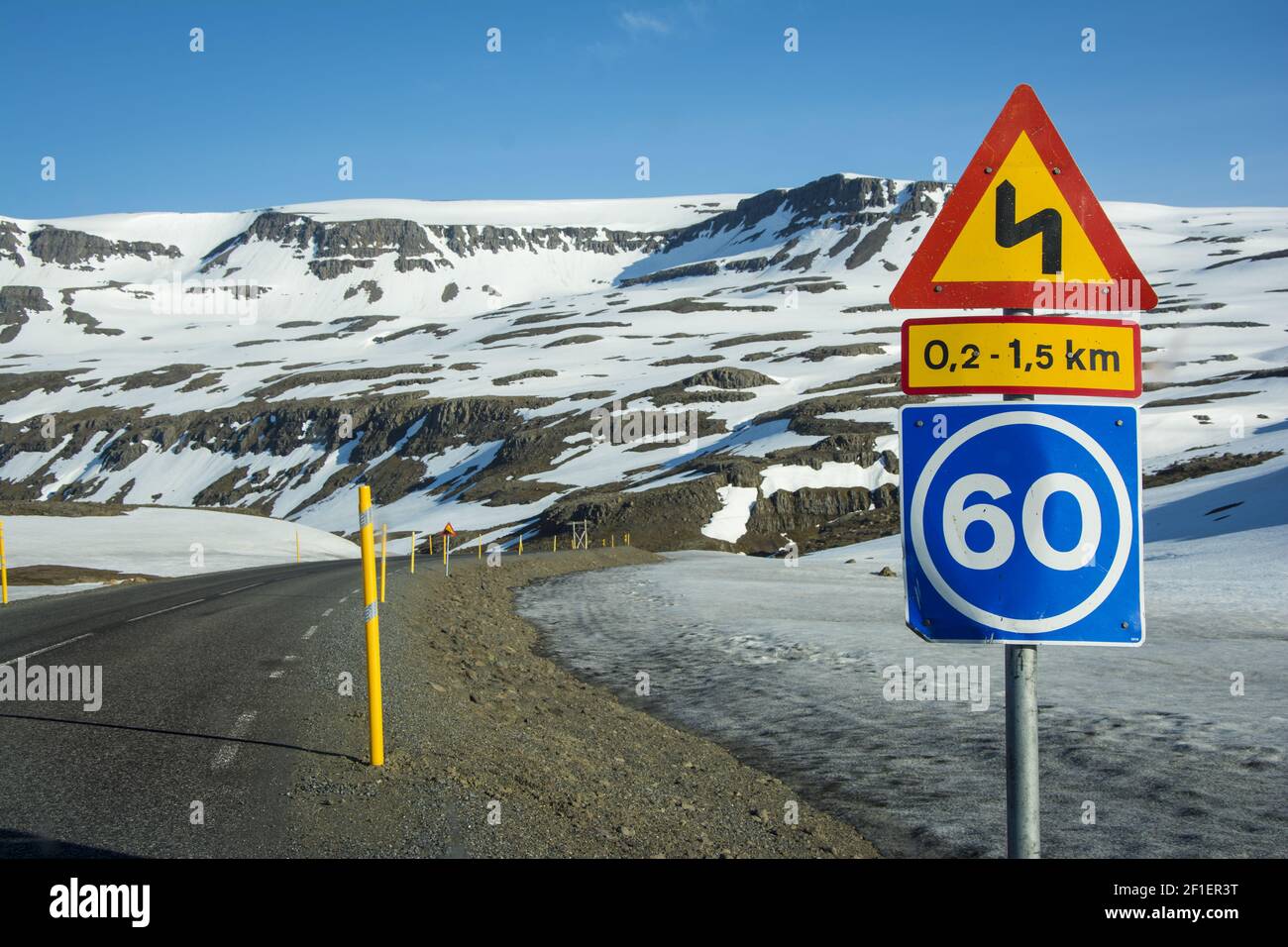 Mountain road curves Stock Photo