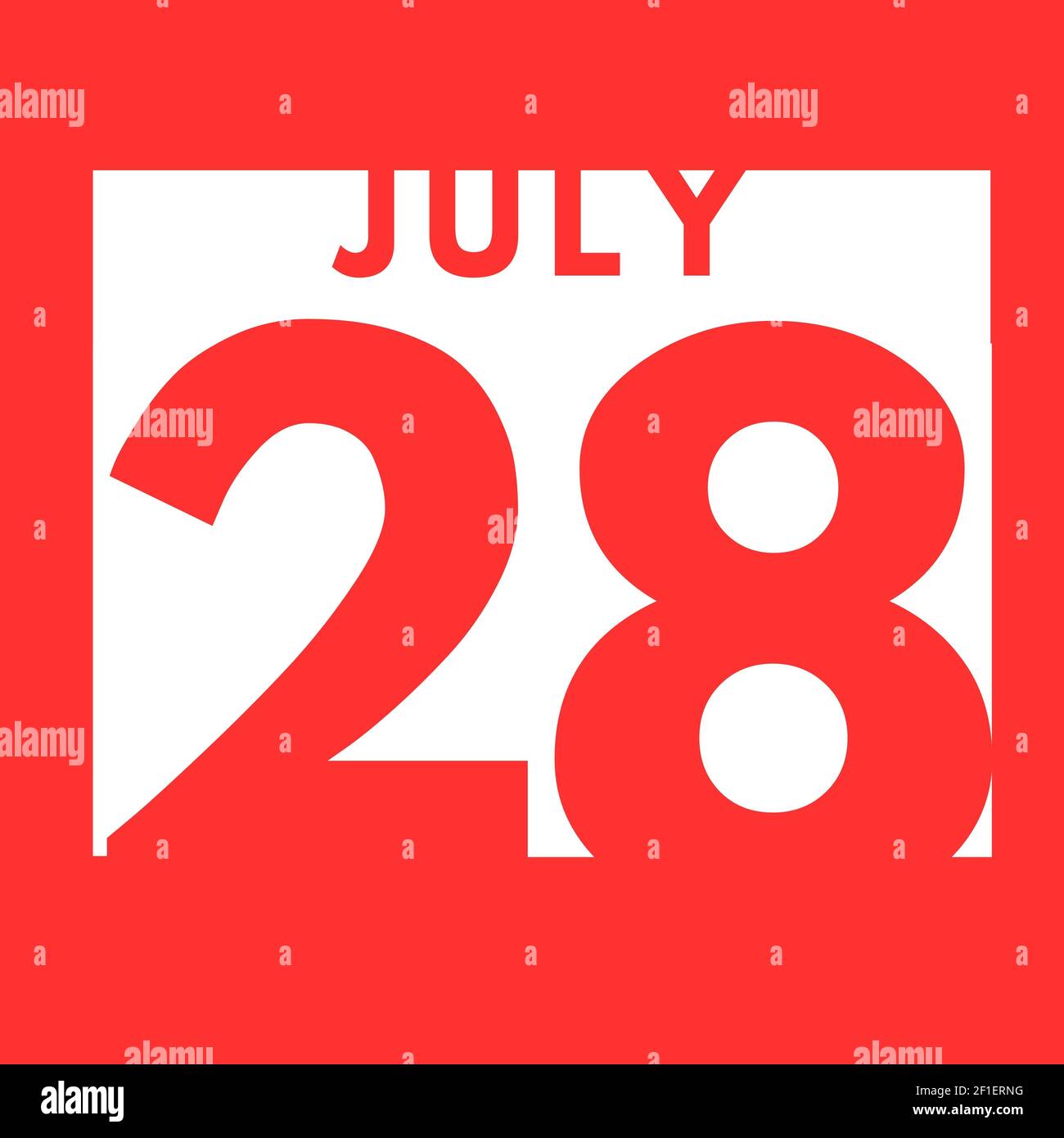 July 28 flat modern daily calendar icon date day month calendar