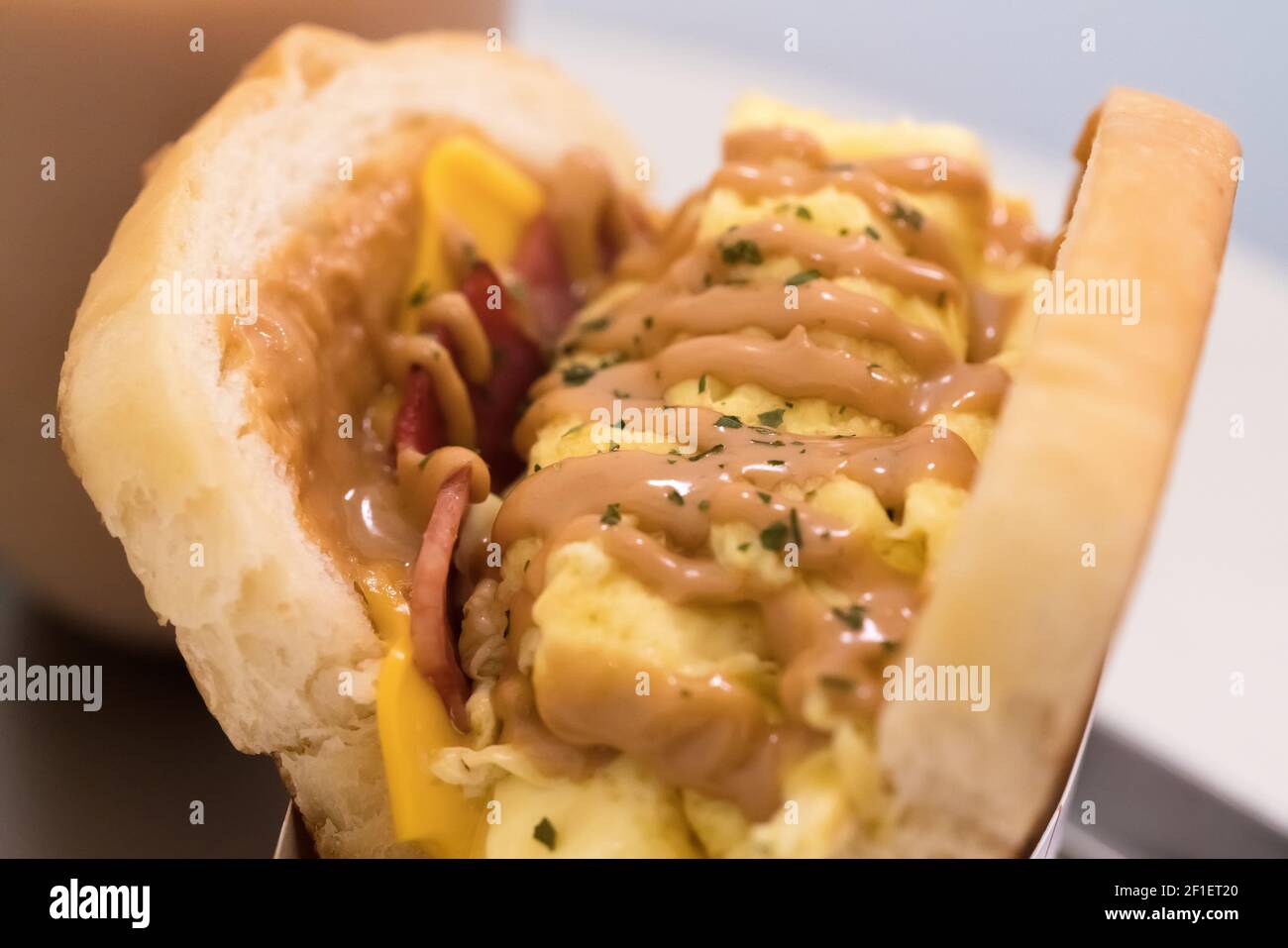 South Korean style sandwiches,South Korea street food Stock Photo - Alamy