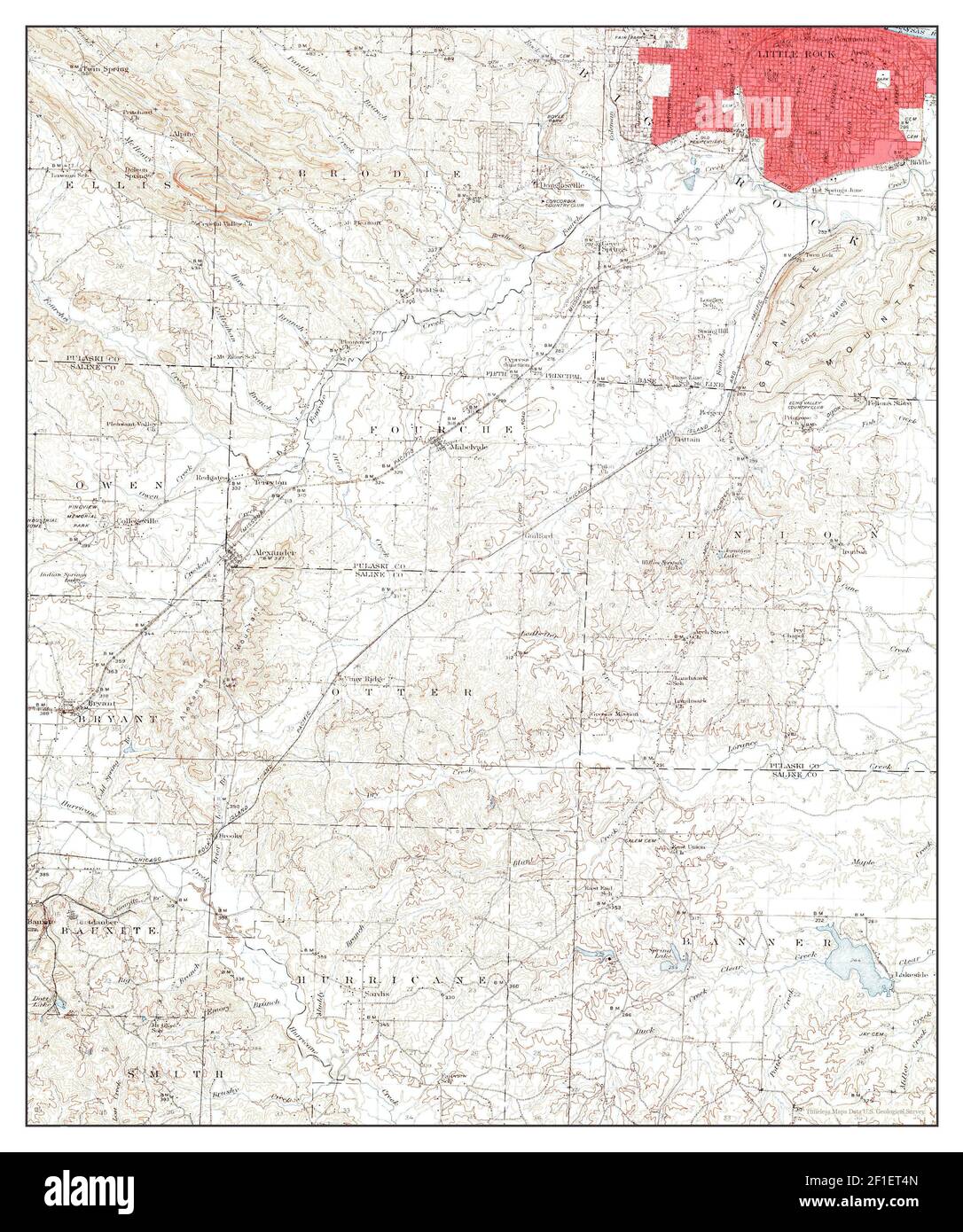 Alexander, Arkansas, map 1935, 162500, United States of America by Timeless Maps, data U.S