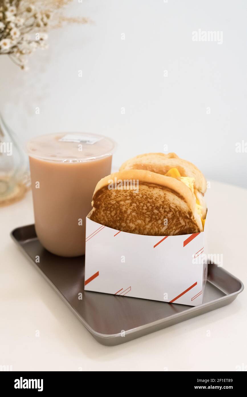 South Korean style sandwiches,South Korea street food Stock Photo - Alamy