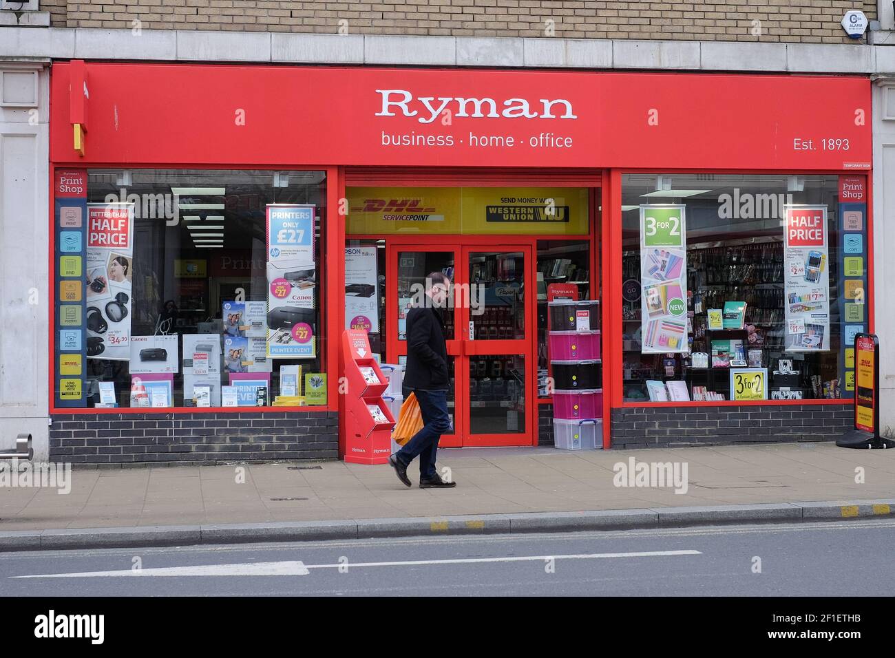 A general view of a Ryman store in Wimbledon. Photo credit should read