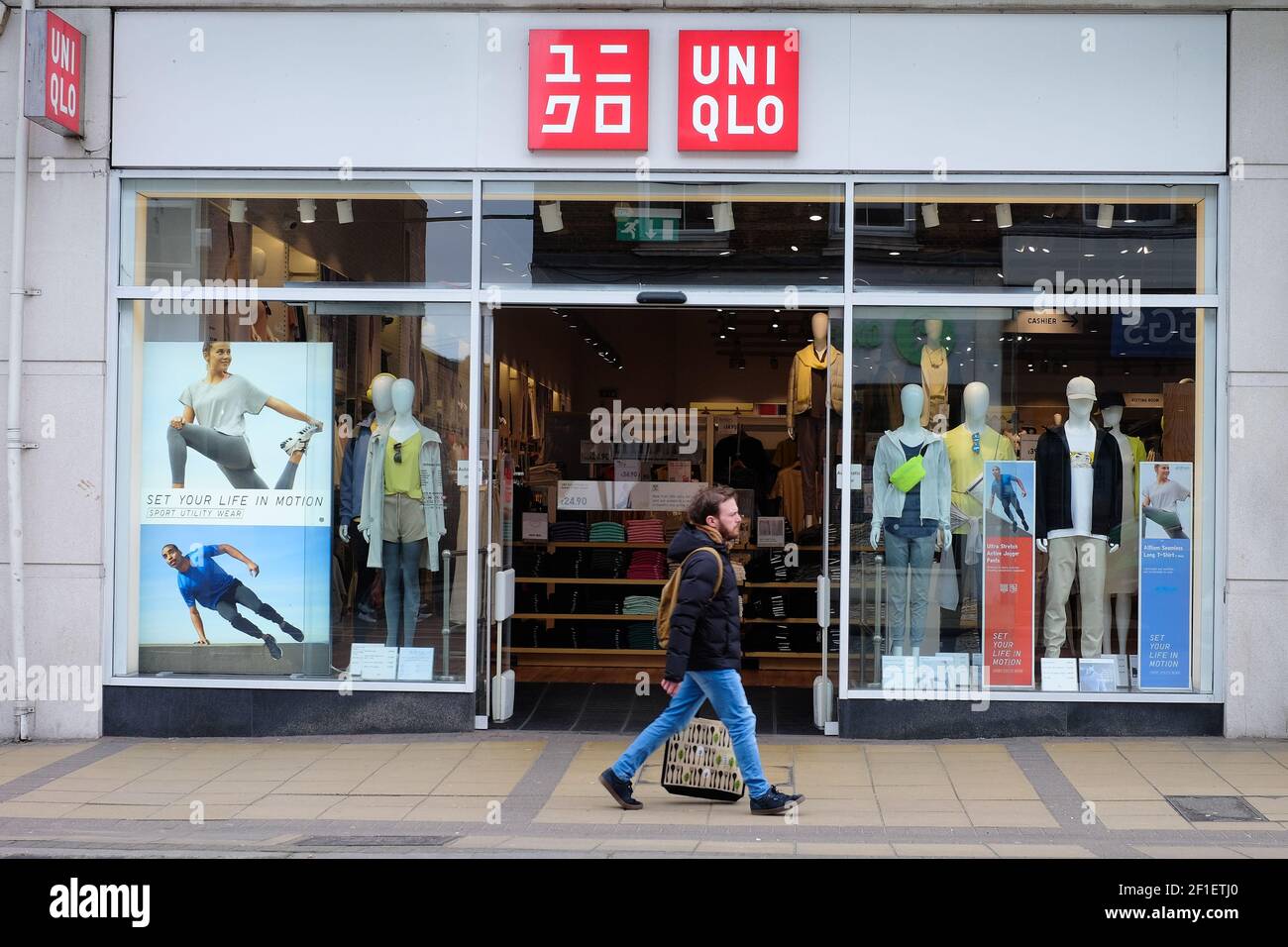 A general view of a Uniqlo store in Wimbledon. Photo credit should read:  Katie Collins/EMPICS/Alamy Stock Photo - Alamy