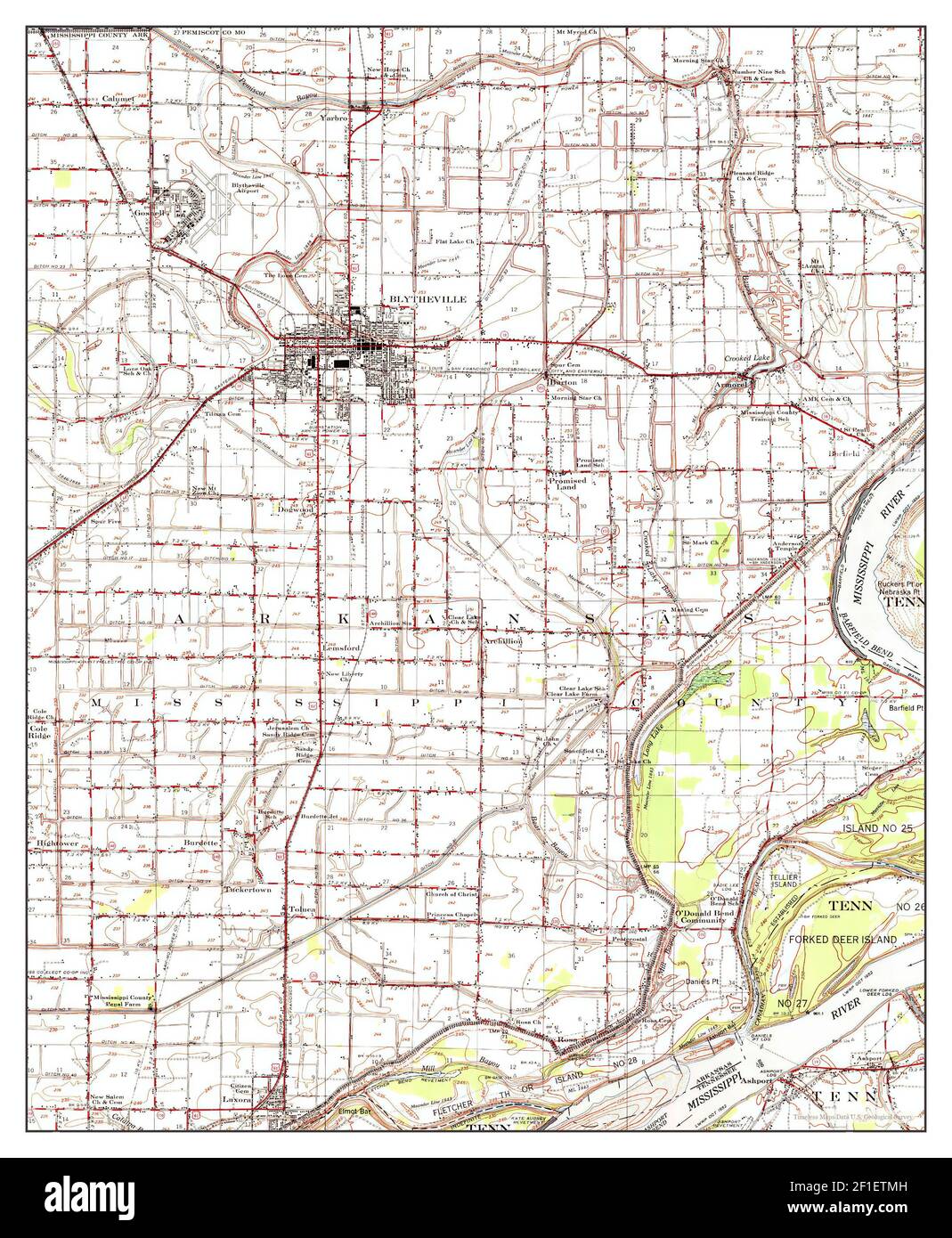 Map Of Blytheville Arkansas Blytheville, Arkansas, Map 1955, 1:62500, United States Of America By  Timeless Maps, Data U.s. Geological Survey Stock Photo - Alamy