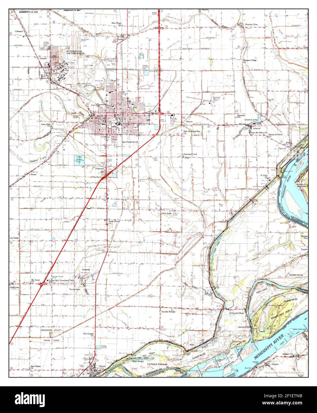 Map Of Blytheville Arkansas Blytheville, Arkansas, Map 1976, 1:62500, United States Of America By  Timeless Maps, Data U.s. Geological Survey Stock Photo - Alamy