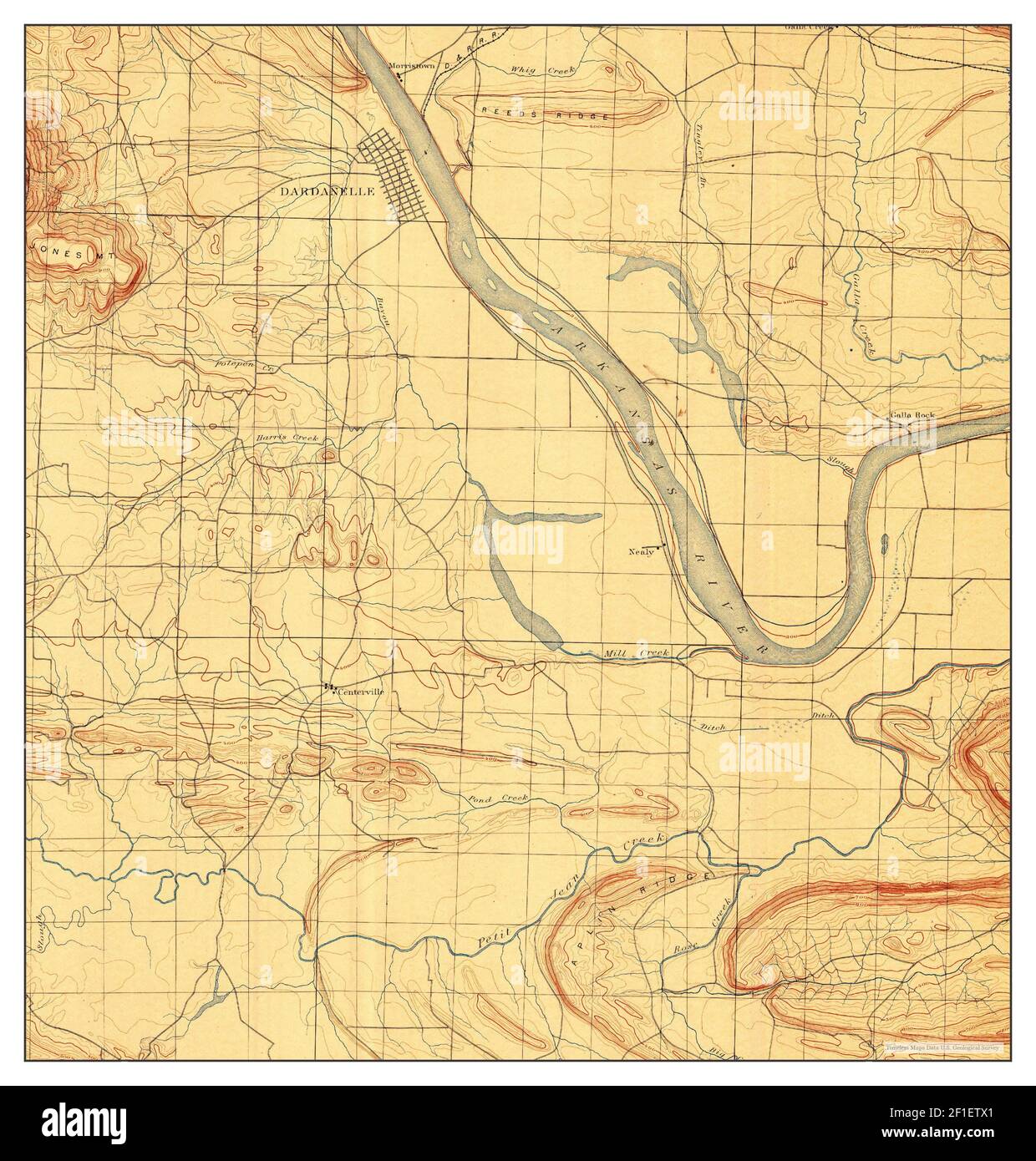 Dardanelle 4, Arkansas, map 1888, 162500, United States of America by