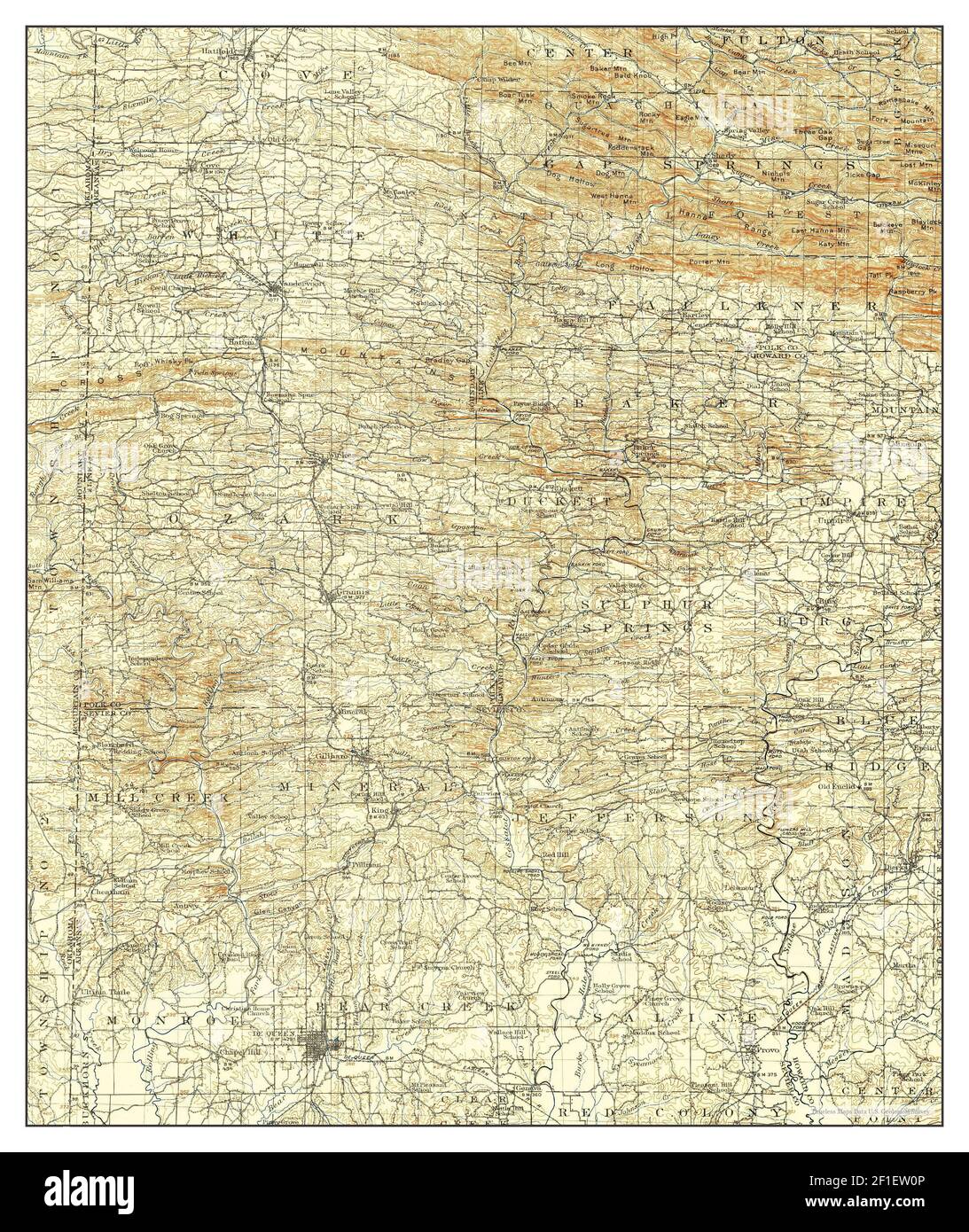 De Queen, Arkansas, map 1913, 1125000, United States of America by