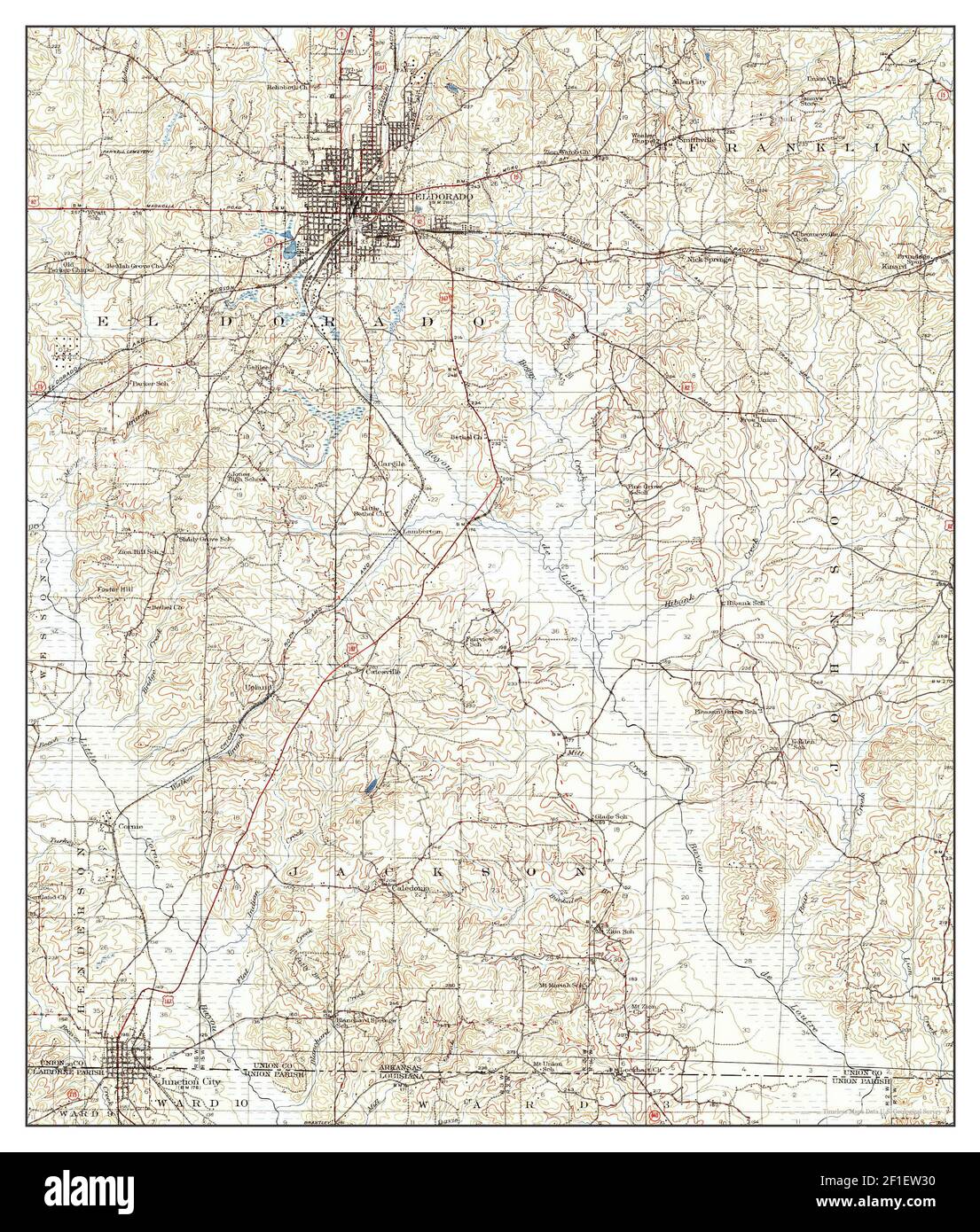 El Dorado, Arkansas, map 1930, 1:62500, United States of America by
