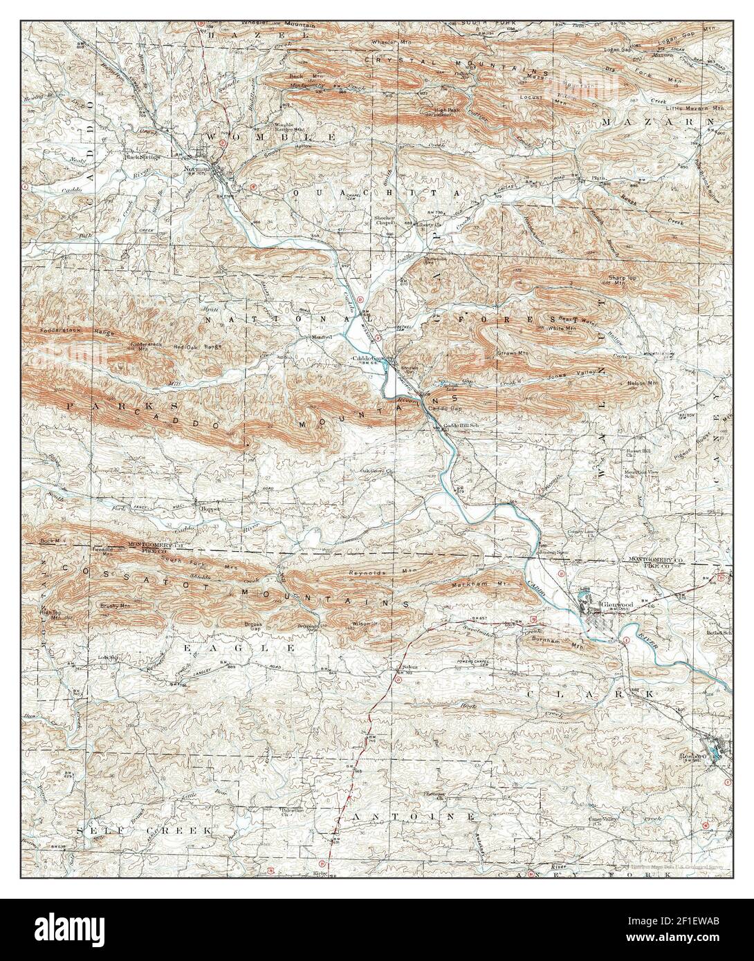 Glenwood, Arkansas, map 1949, 162500, United States of America by