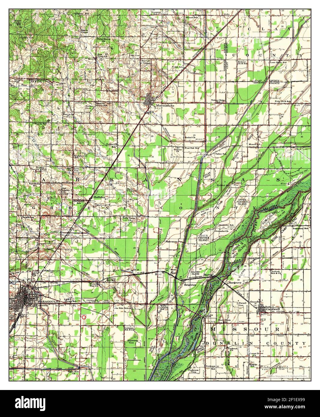 Marmaduke, Arkansas, map 1940, 162500, United States of America by