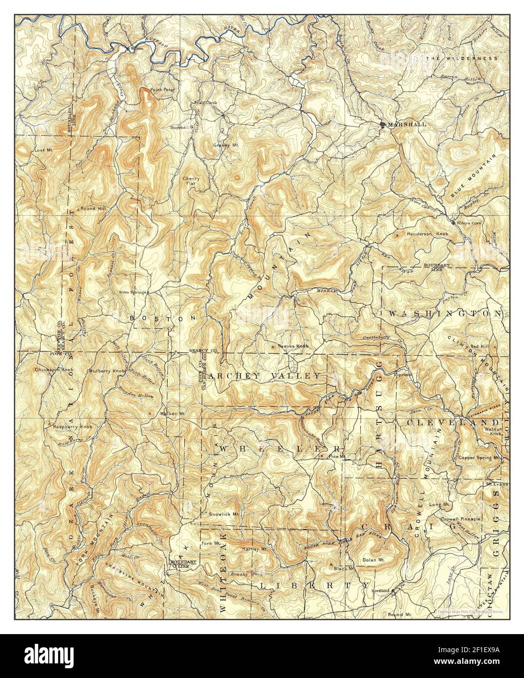 Marshall, Arkansas, map 1901, 1125000, United States of America by