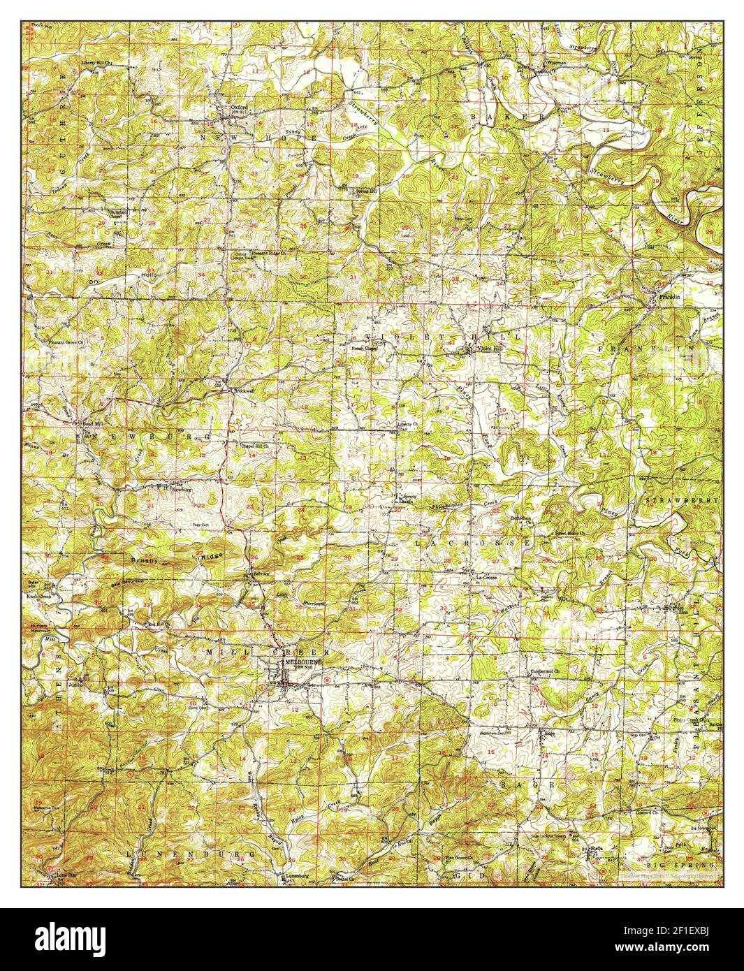 Melbourne, Arkansas, map 1951, 162500, United States of America by