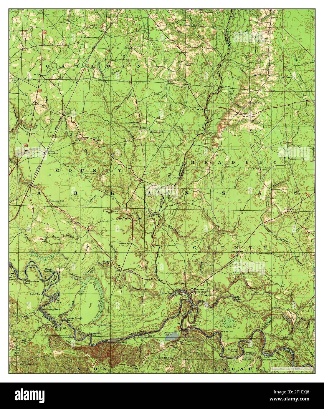 Moro Bay, Arkansas, map 1939, 162500, United States of America by