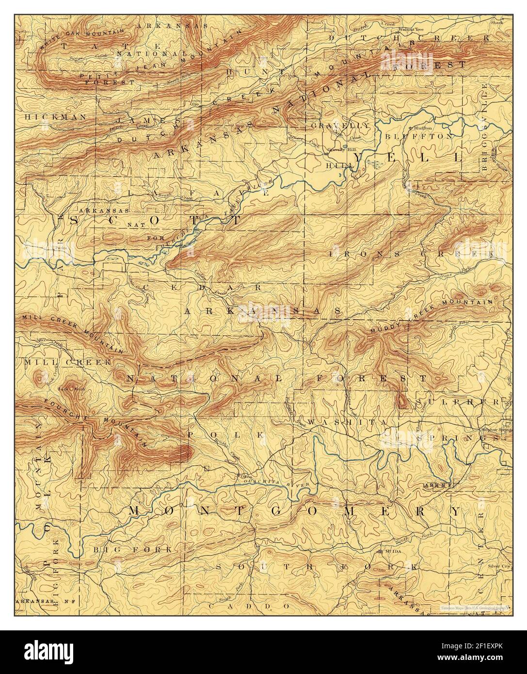 Mt Ida Arkansas Map Mount Ida, Arkansas, Map 1890, 1:125000, United States Of America By  Timeless Maps, Data U.s. Geological Survey Stock Photo - Alamy