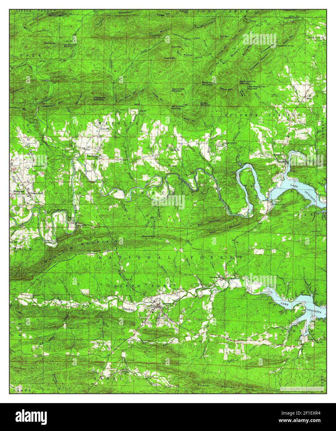 Mount Ida, Arkansas, map 1959, 162500, United States of America by