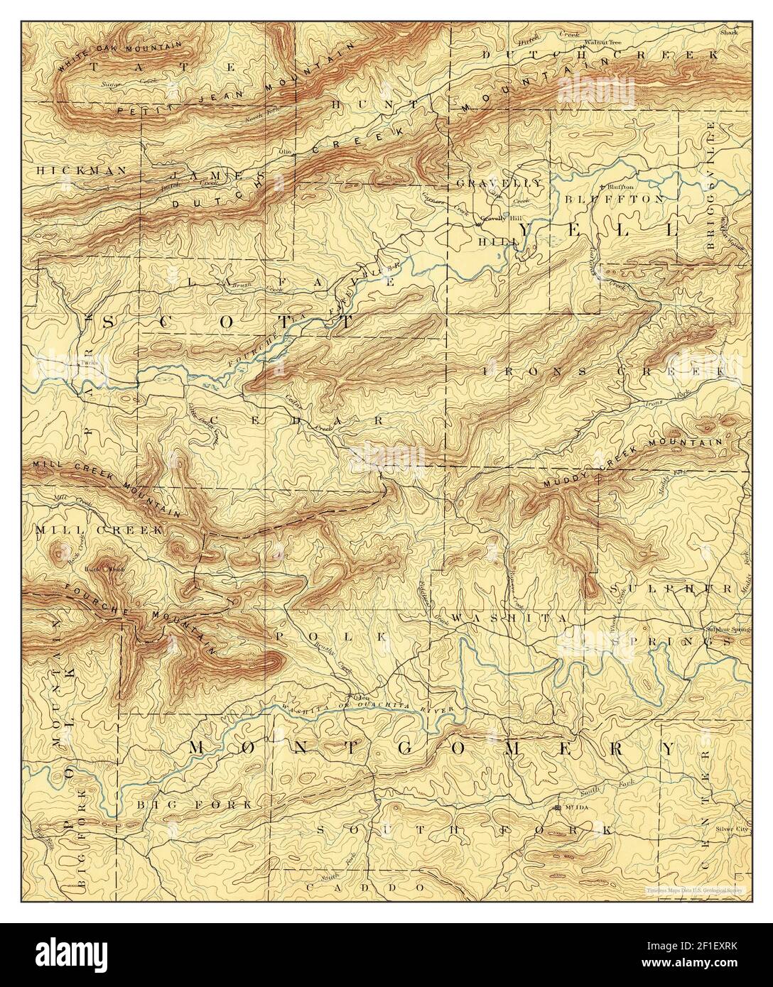 Mt Ida Arkansas Map Mount Ida, Arkansas, Map 1890, 1:125000, United States Of America By  Timeless Maps, Data U.s. Geological Survey Stock Photo - Alamy